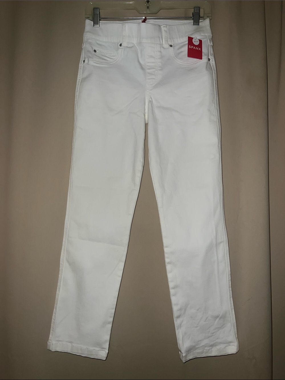 SPANX White Slim Straight Jeans